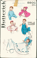 8800 9186 BUTTERICK 1950s 11-12",15'',19'' DOLL UNDIES, COAT, JACKET, DRESS 3 PATTERNS